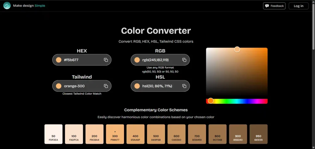 Screenshot of Divmagic.com’s Color Converter