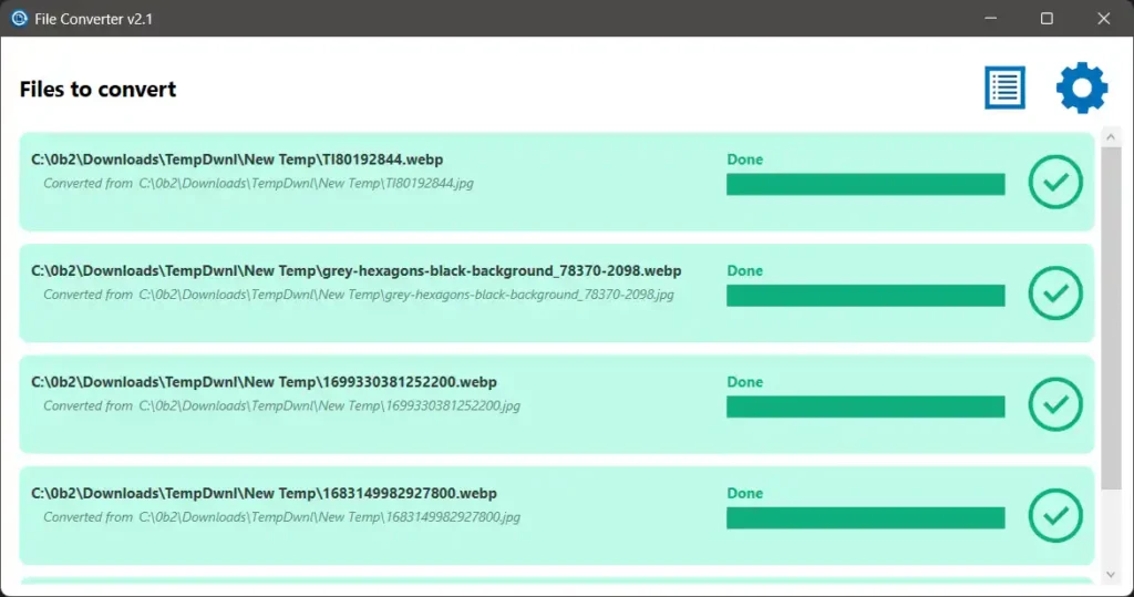 Screenshot of File Converter io