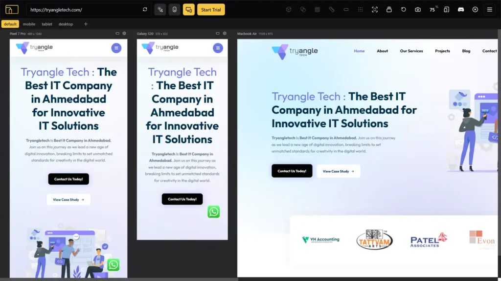 Screenshot of Responsive Viewer
