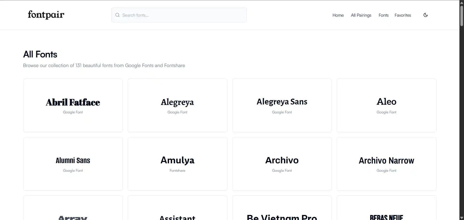 Fontpair fonts' screenshot Fontpair-fonts
