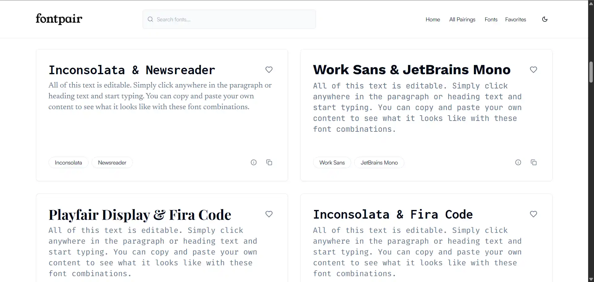 Fontpair pairs's screenshot Fontpair-pairss